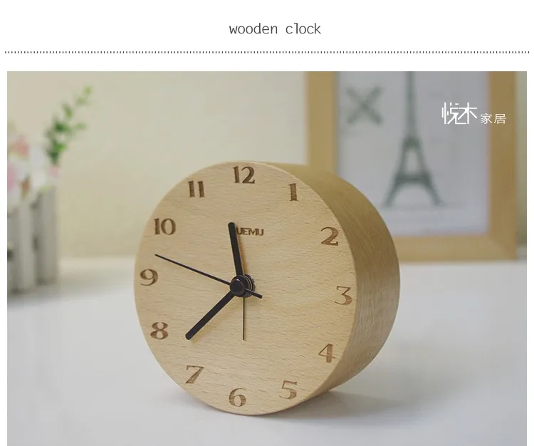 Твердые деревянные будильники прикроватные часы для спальни студенческие