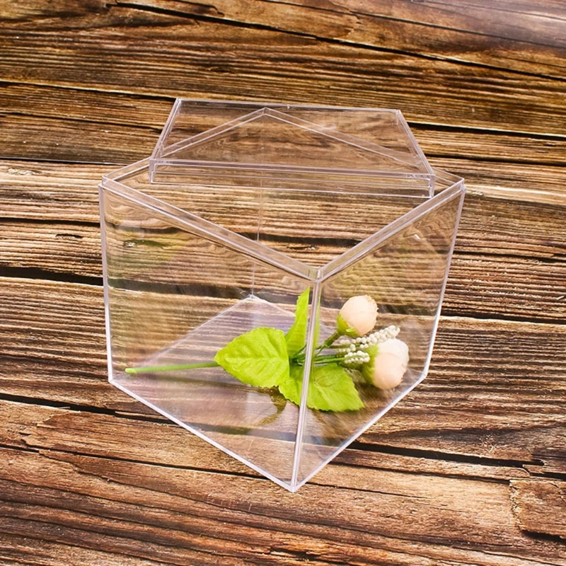

Plastic Transparent Box Bead Storage Container Square Container Box Earrings Jewelry Candy Gift Party Gift Storage Box