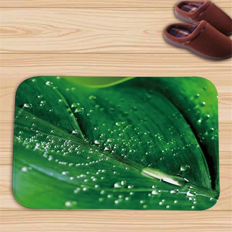 2019 самый продаваемый Домашний напольный коврик с листочками дверной для ванной