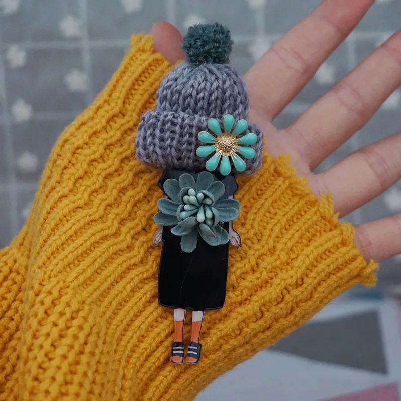 

Womans Brooch Wool Hat Badges Pins For Lady