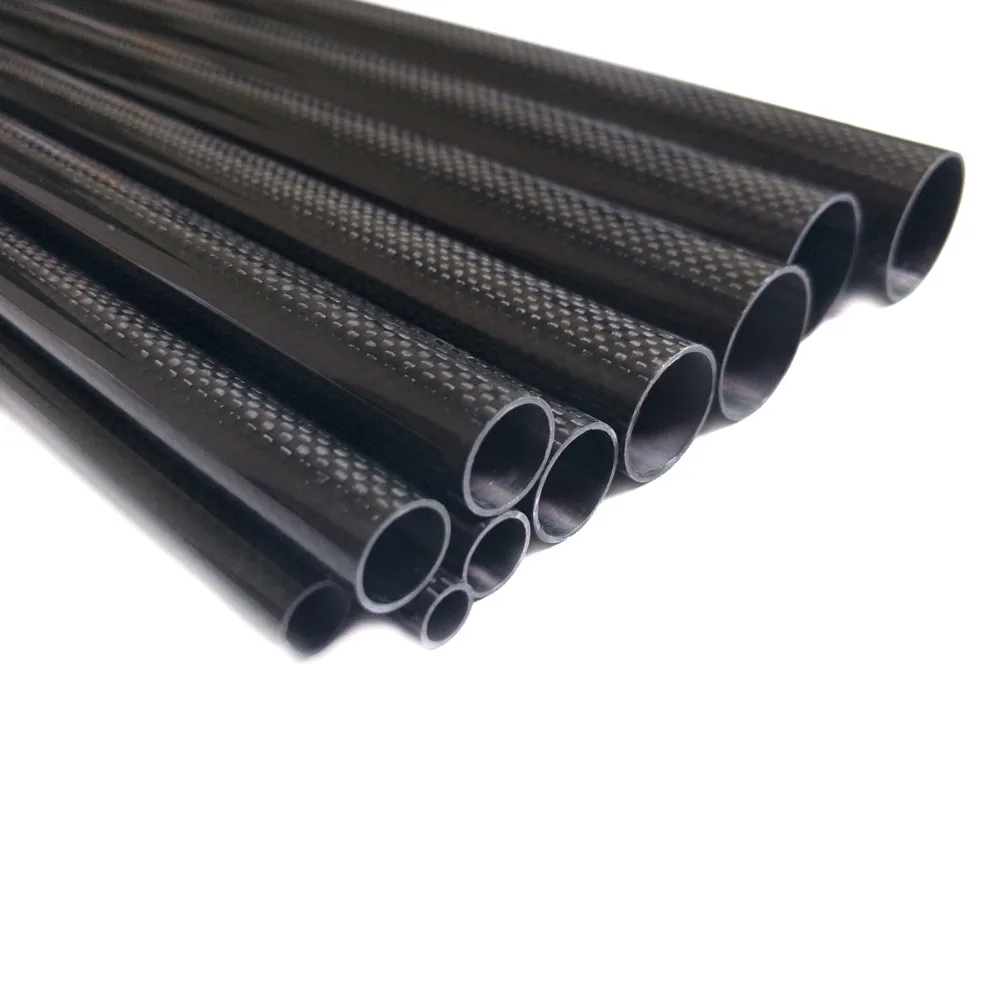 

10pcs 24X22X1000MM 20X18X1000MM 3K Carbon Fiber Tube Twill Light