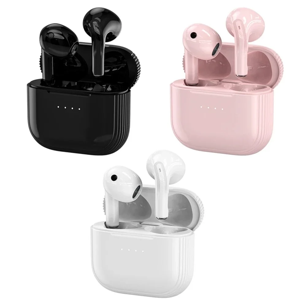 

Bluetooth Earphones True Wireless T220TWS Headphones Headset Stereo Earbuds Bass Sound with Mic Charging Case Sports Headsets