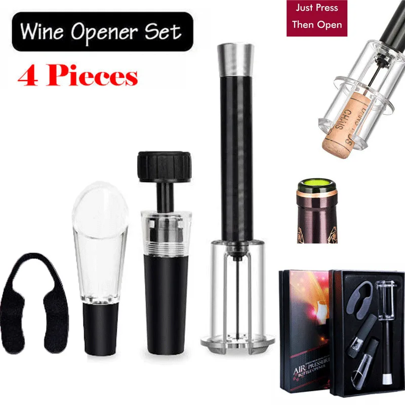 4 шт. вина открывалка для бутылок воздуха Давление вакуумный Красное вино пробкой