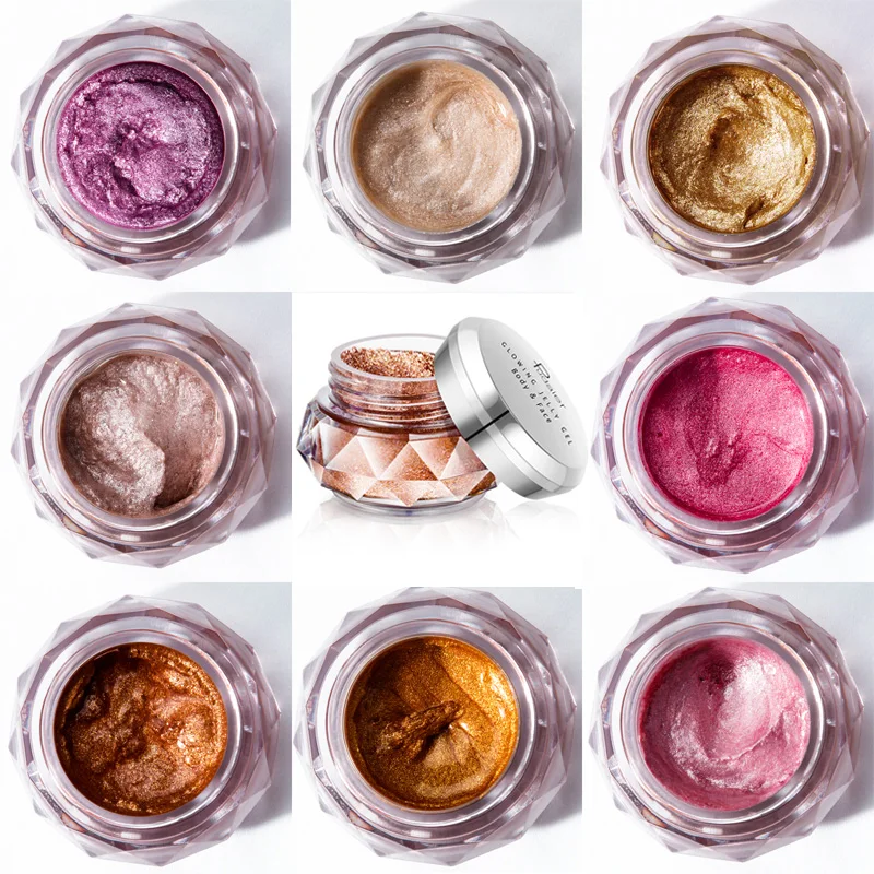 Высокий светильник для макияжа лица Желейный гель высокий жидкий блеск бронза