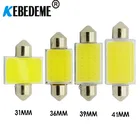 1x гирлянда, 31 мм, 36 мм, 39 мм, 41 мм, C5W, C10W, светодиодная лампа COB 12SMD, 12 В, 7000K, для салона автомобиля, верхнее освещение для чтения багажа, суперяркий белый
