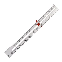 1pc 15cm universal parallel double side scale stainless steel straight ruler measuring tool office supplies for students