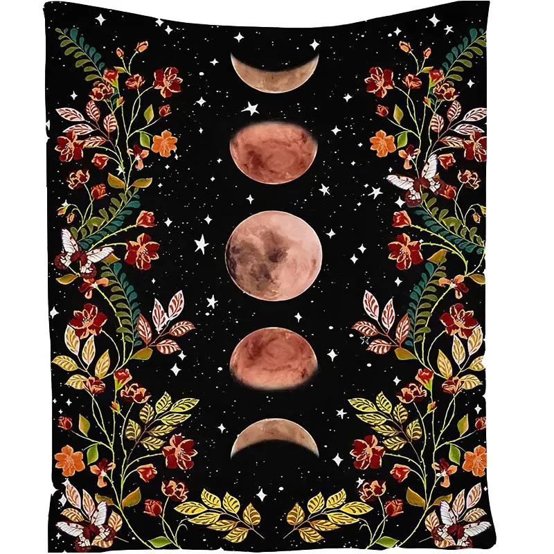 

Psychedelic Moon Starry Tapestry Flower Wall Hanging Room Decor Tapestries Art Home Decoration Accessories Dropshipping