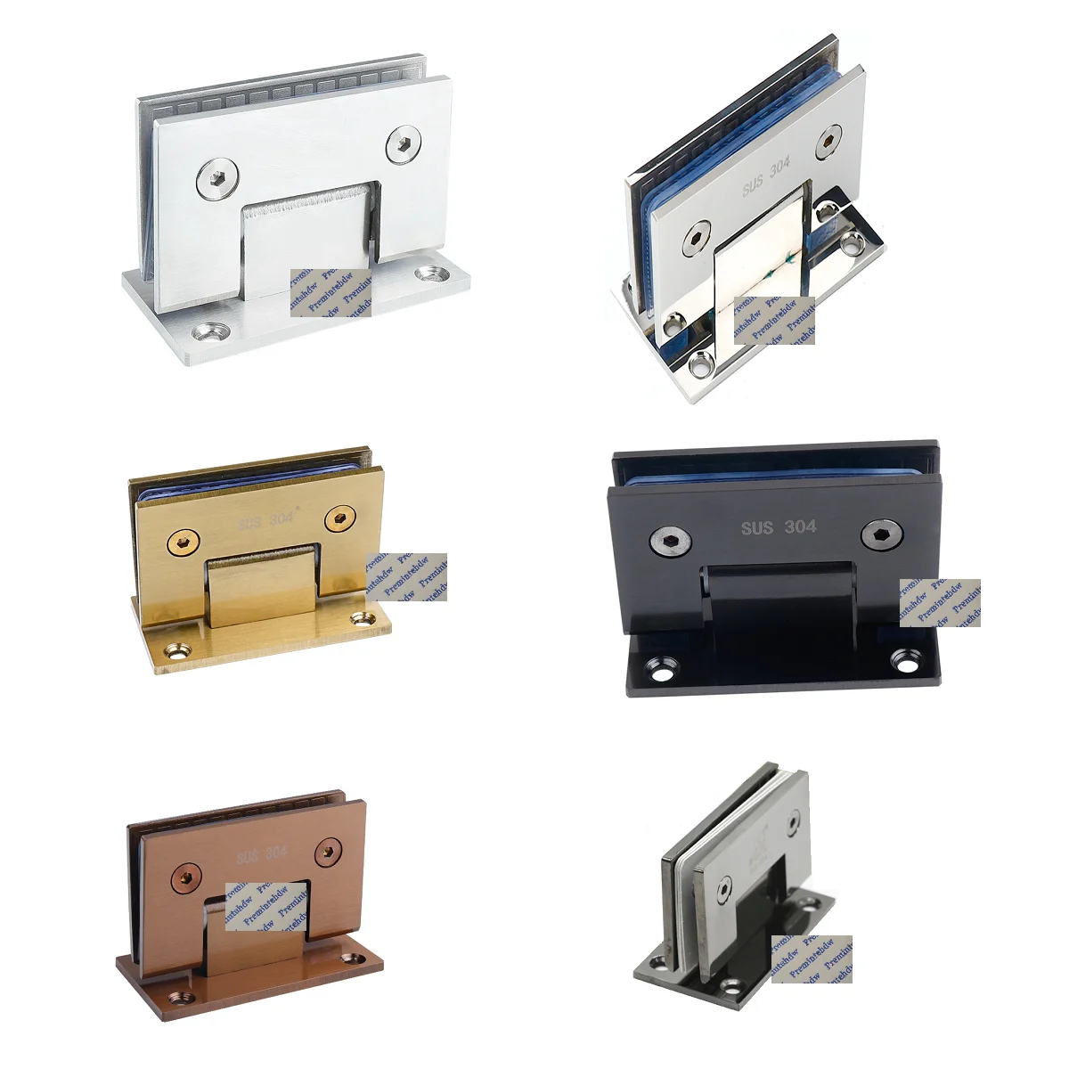 2 шт. 304 нержавеющая сталь душевая кабина дверные петли из стекла 90 градусов