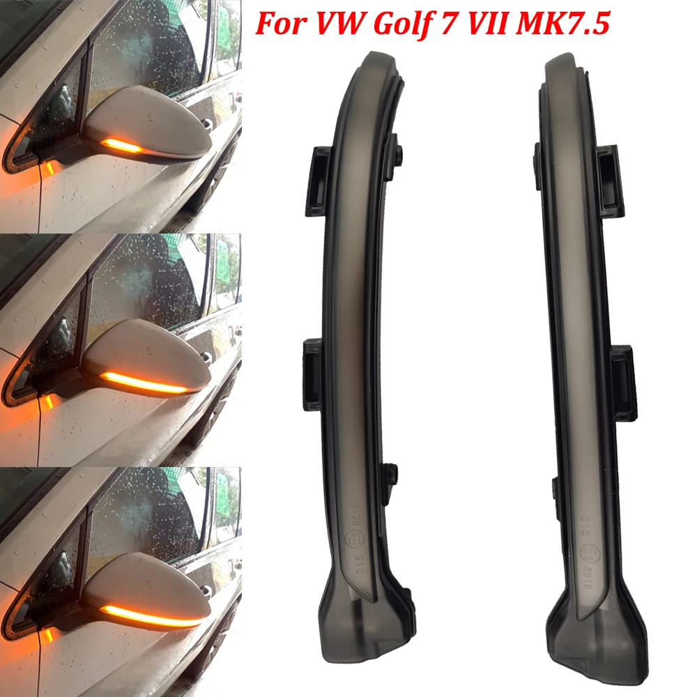 

Side Mirror Indicator Light LED Dynamic Turn Signal Blinker Sequential For VW Golf 7 GTI R GTE GTD MK7.5 13-19 Touran Jetta MK7