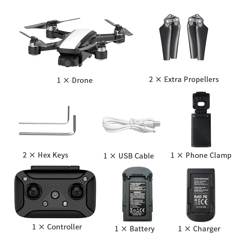 Дрона с дистанционным управлением 4K gps Дрон C-FLY мечта HD Камера, беспилотные летательные аппараты с 1 км с видом от первого лица 2 Ось Gimbal 15 минут полета RTF квадрокоптером дроном комплект аксессуаров