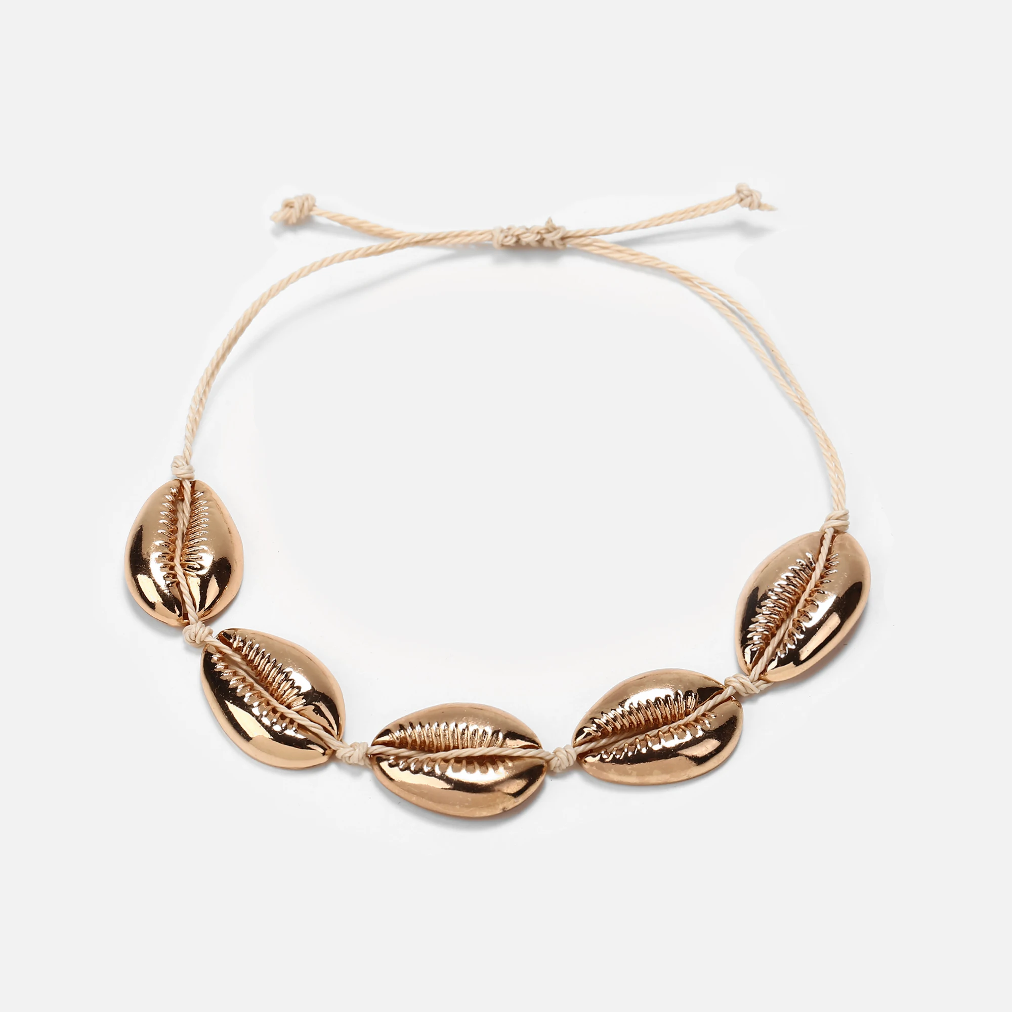 Europe and the United States new cross-border alloy shell foot chain creative simple beach seaside five chains | Украшения и