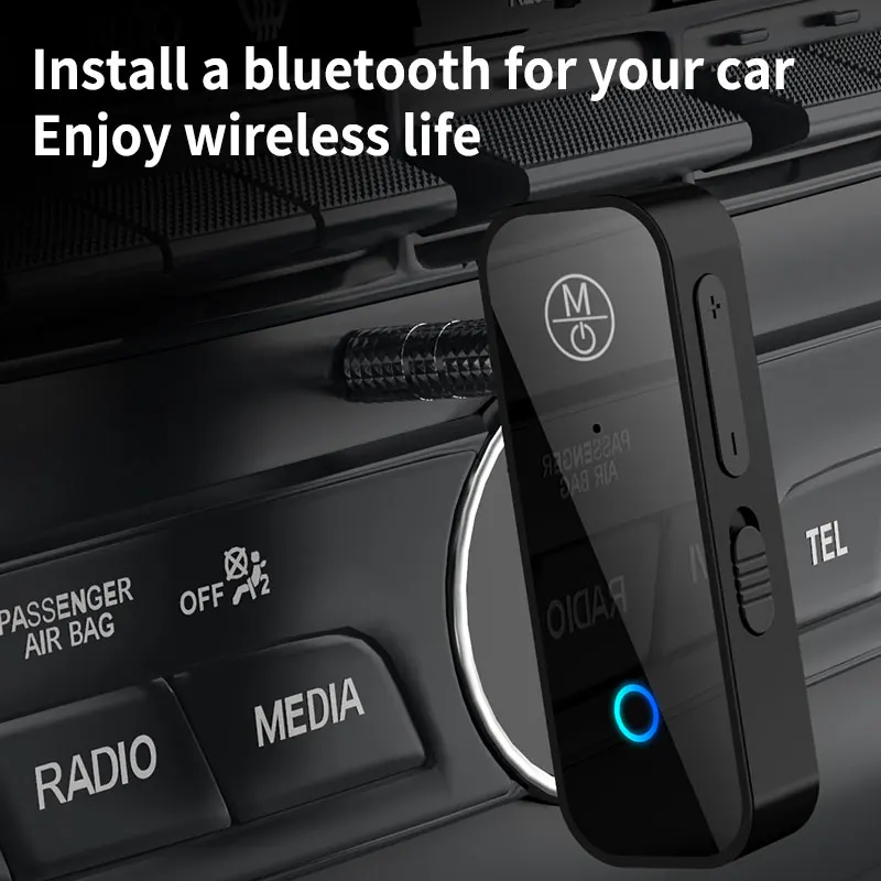 tebe Bluetooth Stereo Receiver Transmitter Car 3.5mm Aux Wireless Audio Adapter with Clip For TV Headphones Speaker | Электроника