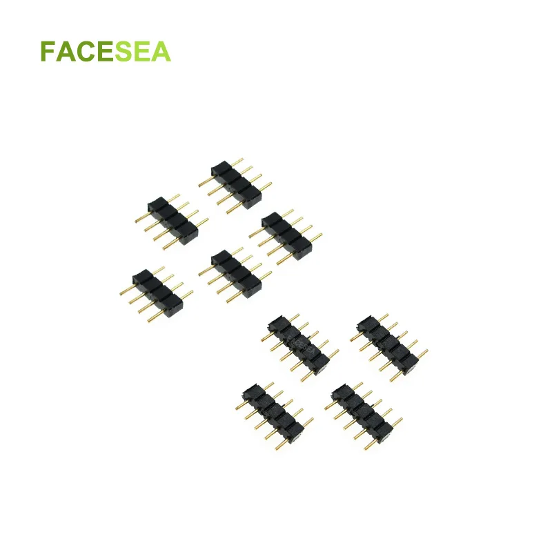4pin RGB иглы/5pin RGBW игольчатый соединитель штыревой разъем двойной 4/5 pin для