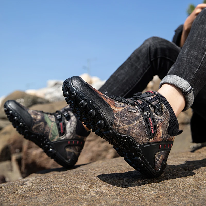 

Anti Slip Autumn Winter Trekking Climbing Sneakers Waterproof Hiking Boots for Man Trainers Mens Pro Camping Boots Travel Sports