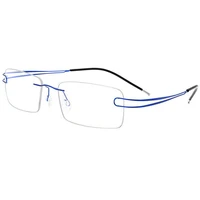mens and womens rimless ultra light glasses frame titanium alloy double line optical glasses frame simple glasses frame 50003