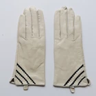 Женские перчатки из натуральной козьей кожи GOURS, бежевые перчатки из натуральной козьей кожи, с большими скидками, зима 2019