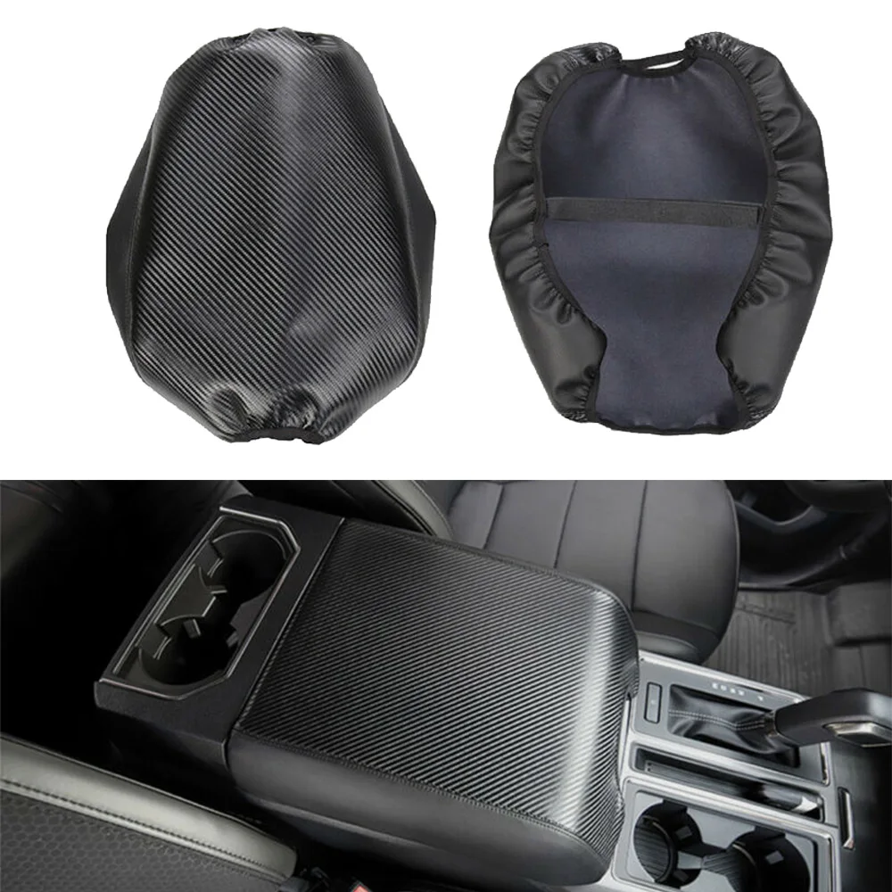 

Carbon Fiber Armrest Cover Car Center For Ford F150 2015-2020 Interior