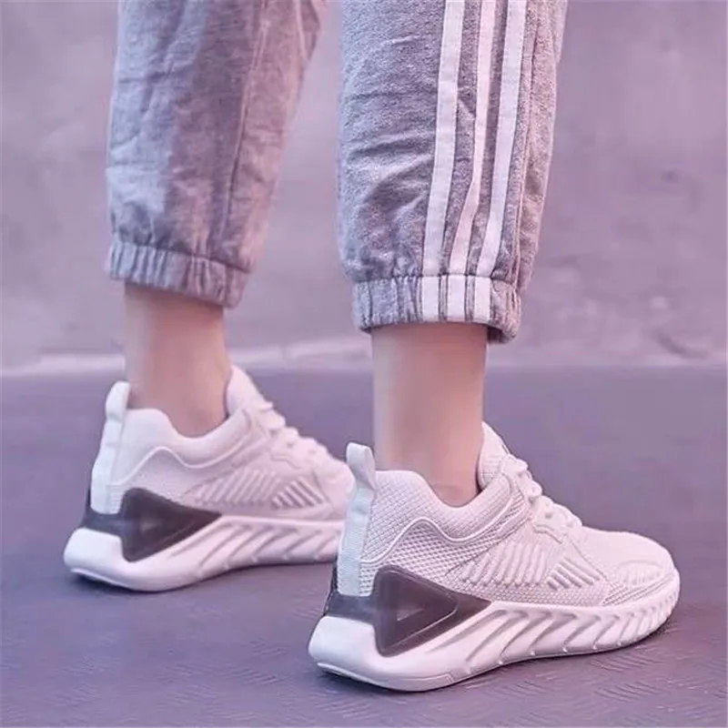 Кроссовки женские на платформе Повседневная дышащая сетчатая Вулканизированная