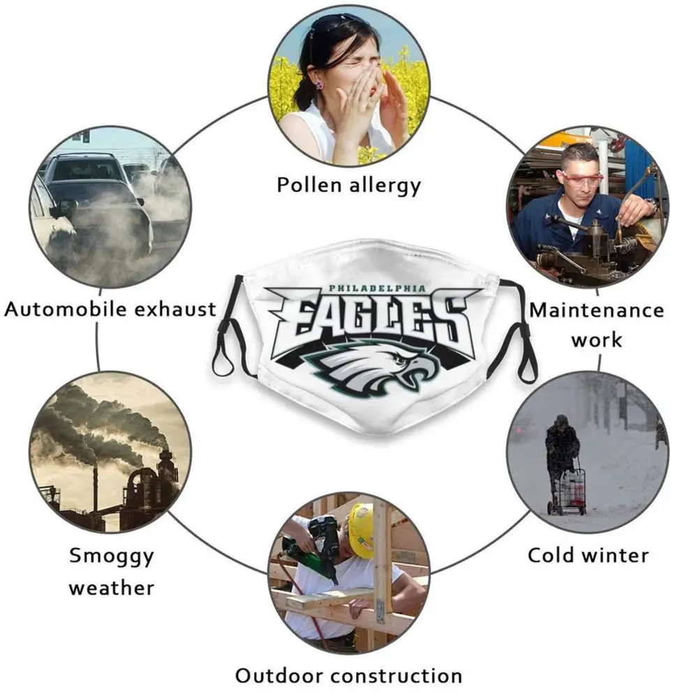 

Philadelphia Reusable Mouth Mask Filter Cool Funny Masks Logo