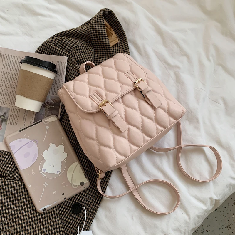 Fashion Candy Color Small Backpack Luxury Mini Women Designer Leather Teen Girls Backpacks Travel Cute Purses Mochila | Багаж и сумки