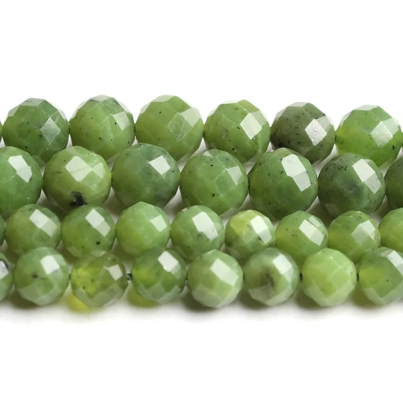 6/8 мм природных граненые Канада нефрит камень кость круглые промежуточные бусины