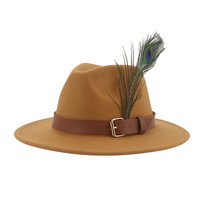Шляпа шляпы для женщин фетровые аксессуары Мужская войлочная шляпа пояс