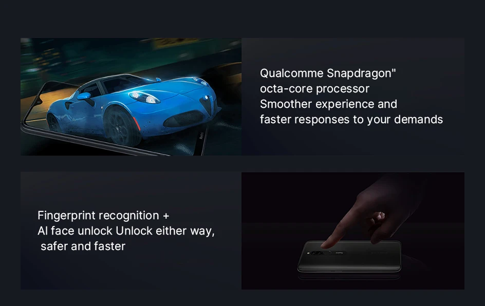 Мобильный телефон Xiaomi Redmi 8, 4 ГБ, 64 ГБ, глобальная версия, 5000 мА/ч, большая батарея, 18 Вт, быстрая зарядка, Восьмиядерный процессор Snapdragon 439, камера 12 МП