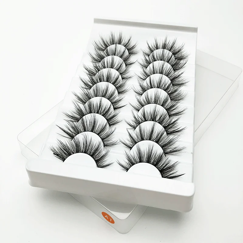 8 пар 25 мм 3D норковые ресницы натуральные накладные драматический объем Макияж