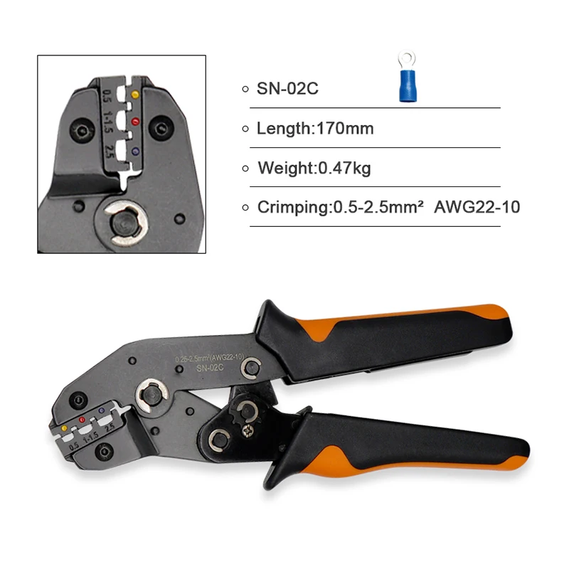 

SN-28B/48B/02C/06/06WF Dupont Terminals Crimping Plier Connectors Electrical Wire Crimper Tools Clamp Mini Tools