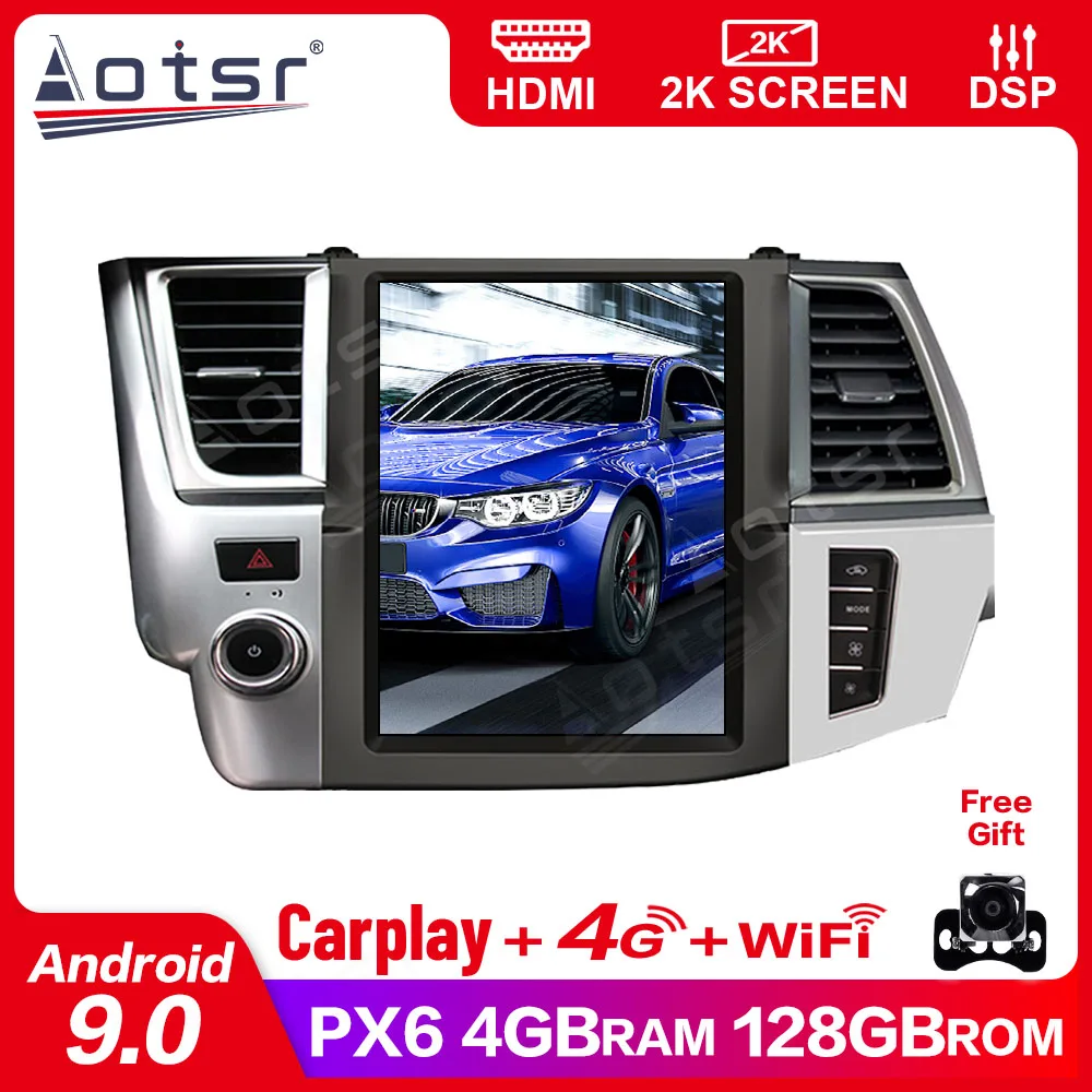 

Автомобильный мультимедийный плеер 128 ГБ, экран Tesla для 2014, 2015, 2016, 2017, 2018, Toyota Highlander, Android, GPS, аудио, радио, стерео