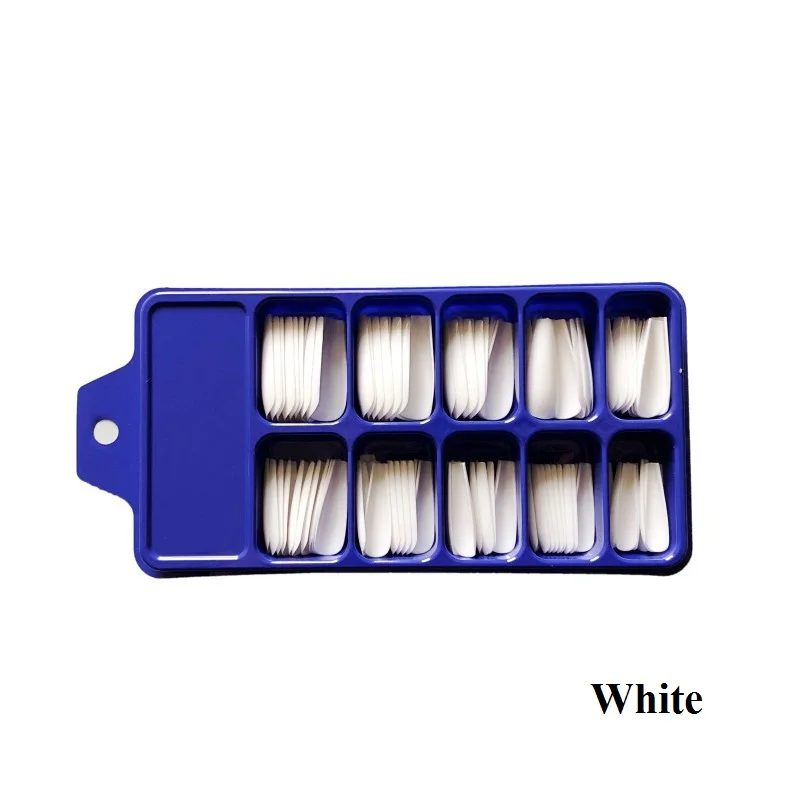 100pcs White 100 шт./кор. гроб ногти Ложные Длинные балерины поддельные ногти прозрачный натуральный наращивание ногтей Акриловые ногти советы полное покрытие маникюрный Лот - Цвет: 100pcs White