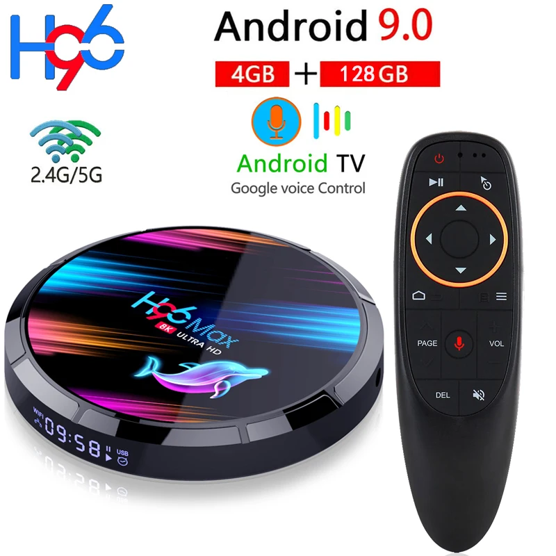 Приставка Смарт-ТВ H96 MAX X3 Android 9 0 8K 4 + 64/128 ГБ | Электроника