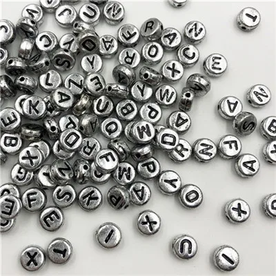 Color 3 100 шт Алфавит смешанные буквы бусины для браслета аксессуары DIY ювелирные изделия - Цвет: Color 3