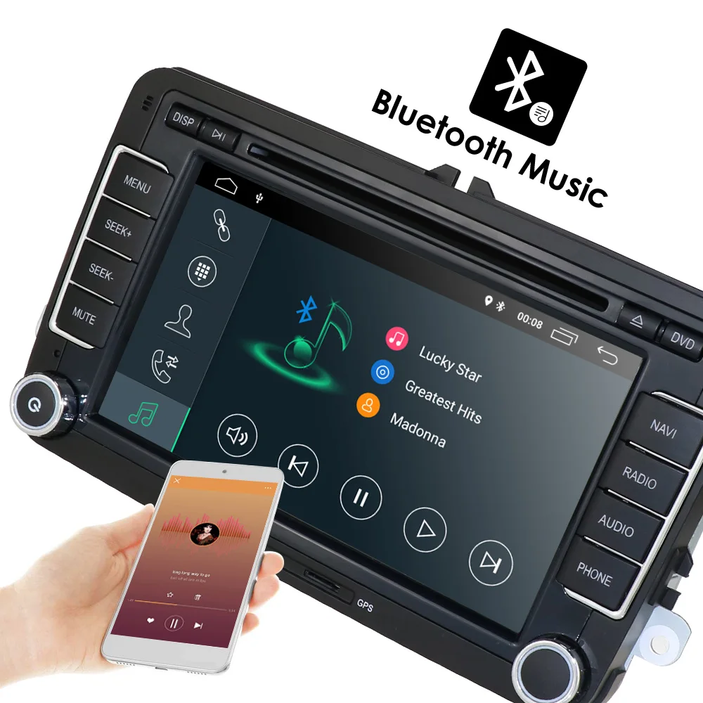 Германия склады " Android 9 автомобильный Радио gps навигация для Skoda Octavia Golf 5 6 touran passat B6 Polo Tiguan RDS