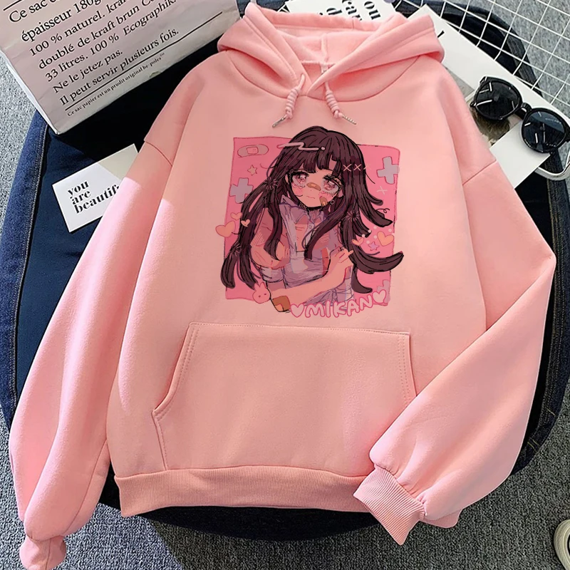 

Pink Girl Kawaii Hoodie Sudaderas Harajuku Aesthetic Pink Tops Koop Hoodies Women 2021 New Winter Fashion Y2k Anime Sweatshirt