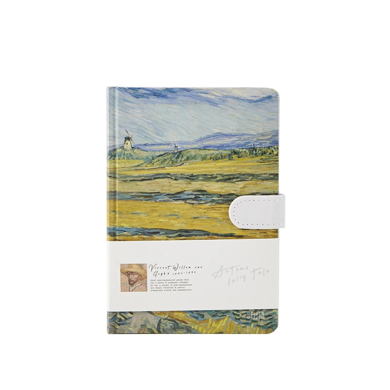 

WEIBEN Autumn Fairy Hardcover Color Page Notebook A5 Van Gogh Oil Painting Notebook Student Schedule