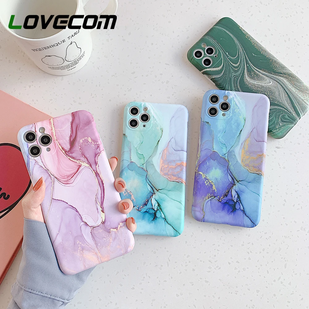 LOVECOM градиент мраморный телефонный чехол для iPhone 12 мини 11 Pro Max XR X XS макс 7 8 плюс