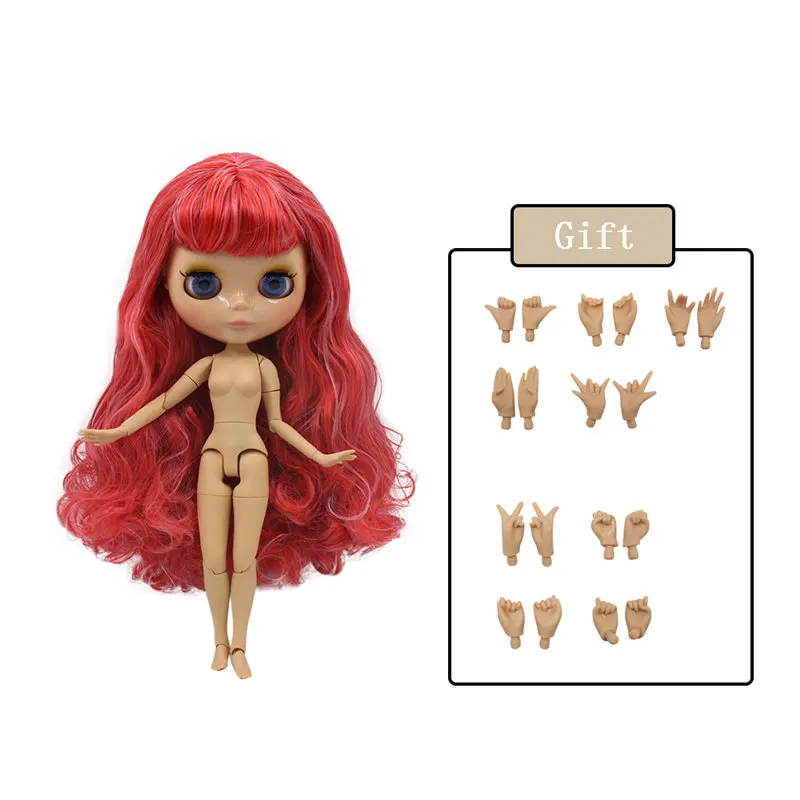 Glossy face 10631061 Ледяная фабрика Blyth кукла Обнаженная соединение тела с ручной набор A& B 1/6 BJD Модная Кукла подходит diy Макияж Специальная цена - Цвет: Glossy face 10631061