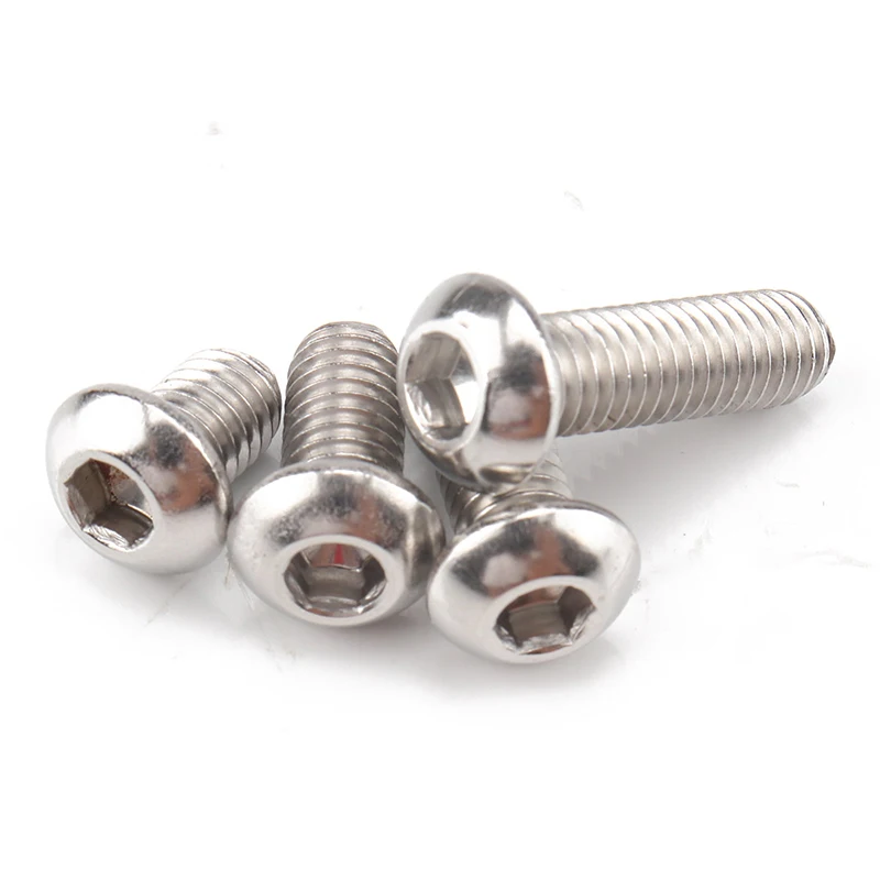 130pcs M6 Hex Button Head Screw Set Thread Metric Hexagon Socket Cap Bolt Nut Washer 304 Stainless Steel Assortment Kit | Инструменты