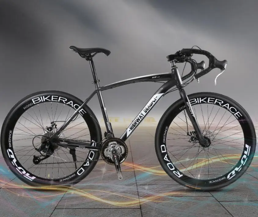 

Дорожный велосипед, гоночный велосипед с переменной скоростью, твердые шины, сверхсветильник кие велосипеды с изгибом, красными мышцами, ди...