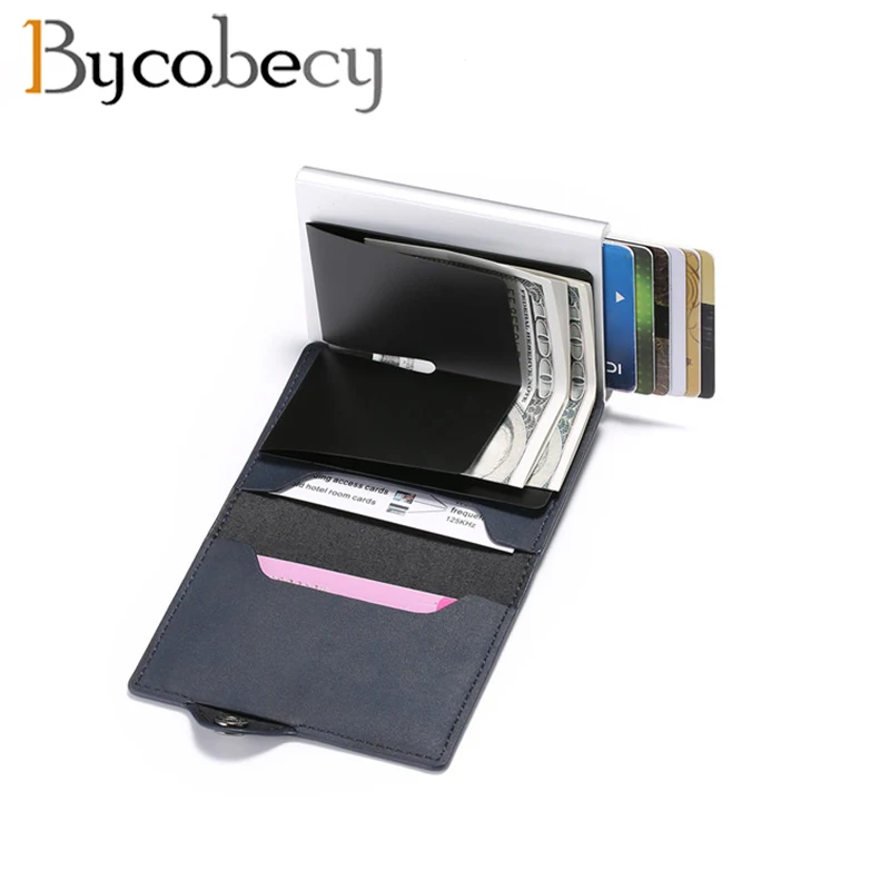 Мужской держатель для кредитных карт Bycobecy чехол визиток модный автоматический
