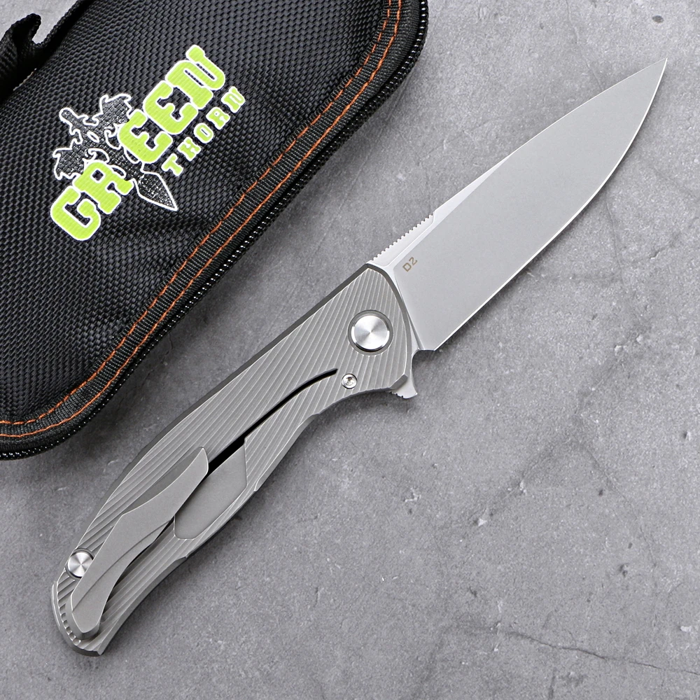 Складной нож Green Thorn Hati Flipper лезвие из CPM-D2 стали материал углеродного волокна +
