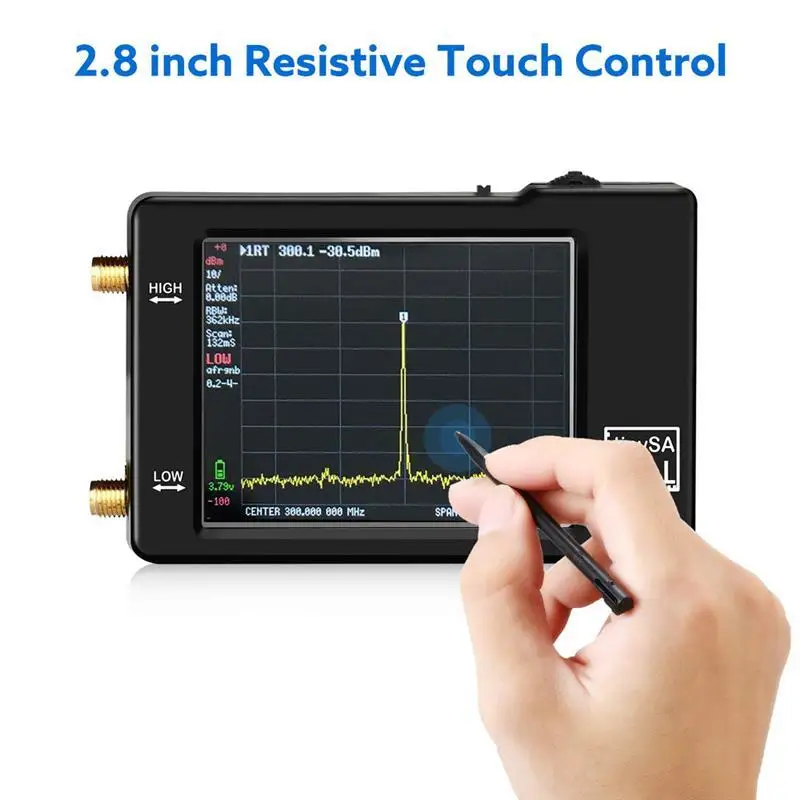 

Handheld Tiny Spectrum Analyzer TinySA 2.8inch Touch Screen Portable Frequency Analyzer 0.1MHz~ 960MHz MF/HF/VHF UHF Input