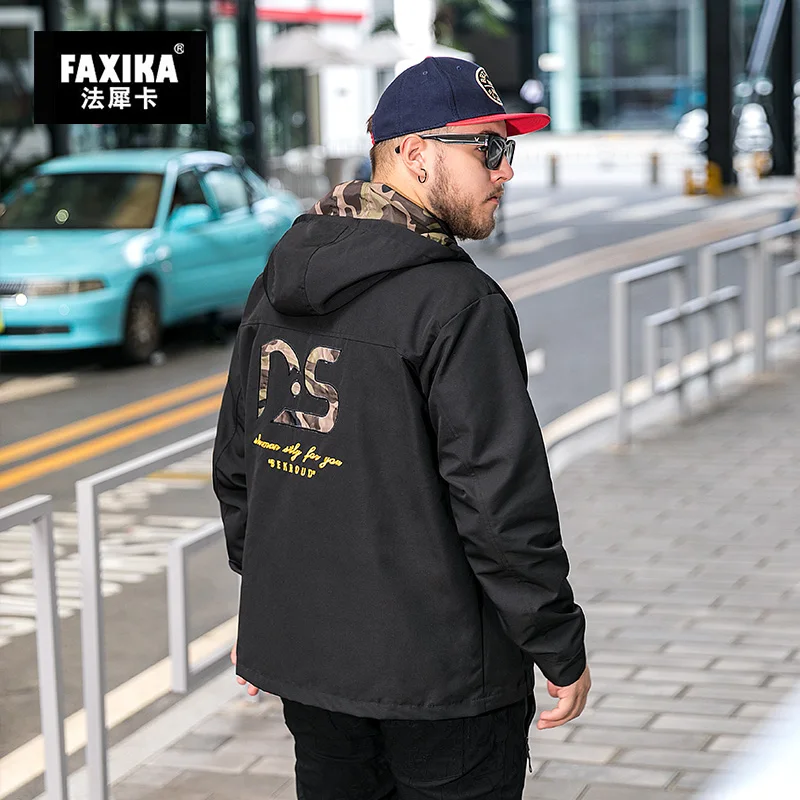 FAXIKA большой размер жира модная повседневная куртка пальто Свободное осеннее