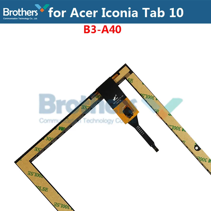 Планшет, сенсорный экран для acer Iconia Tab 10 A3-A40, B3-A40, сенсорный дигитайзер, переднее стекло с рамкой 10,1 '', замена панели, протестировано