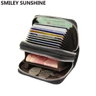 Визитница из натуральной кожи, кошелек для банковских и кредитных карт, чехол для удостоверения личности, женские держатели для карт