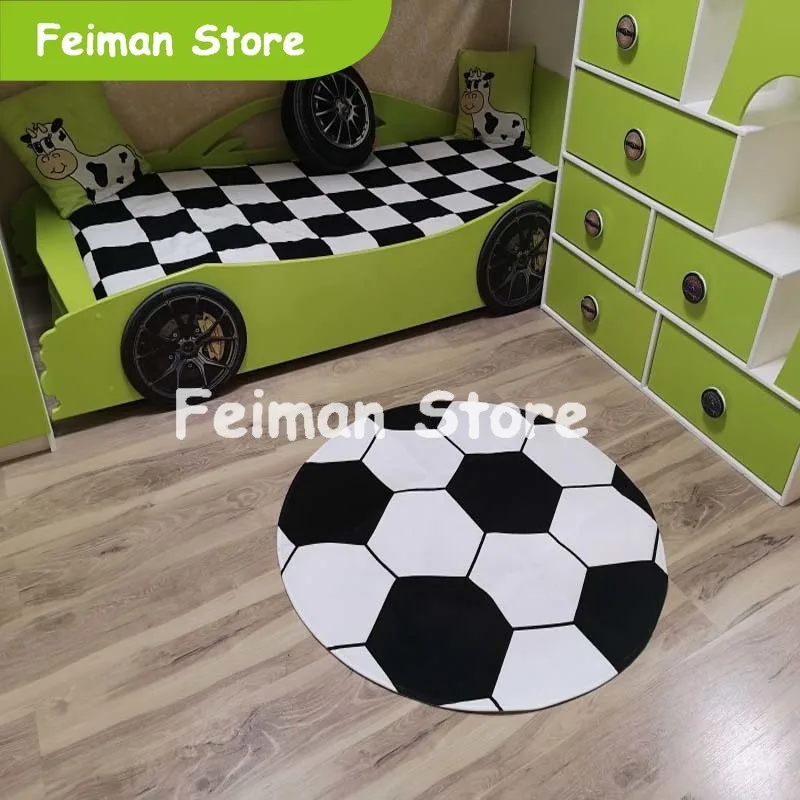 Новый полиэстер анти-футбольный мяч круглый ковер компьютерный стул коврик