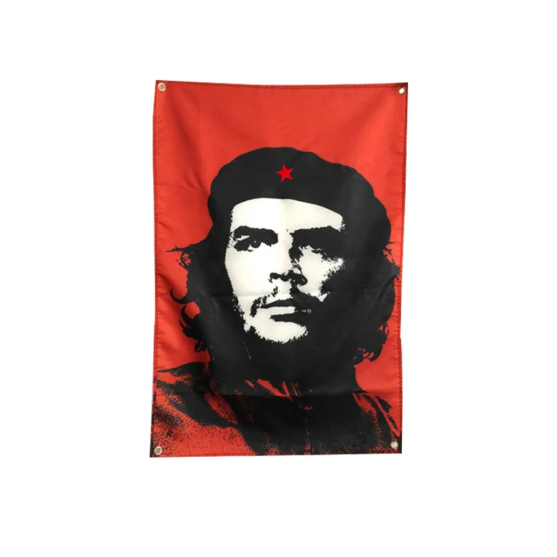 Флаг Che Guevara на Кубе баннер из полиэстера 144*96 см повесить стену 4 люверса