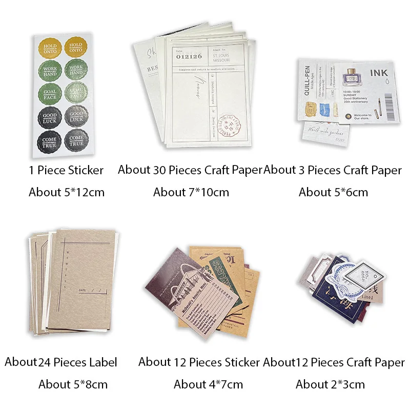 195 шт. винтажные заметки набор из материала для скрапбукинга нежелательный