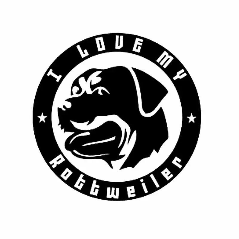 

Funny I Love My Rottweiler Cute Vinyl Animal Pet Car Decal Auto Accessory ZWW-2090, 13CM*13CM